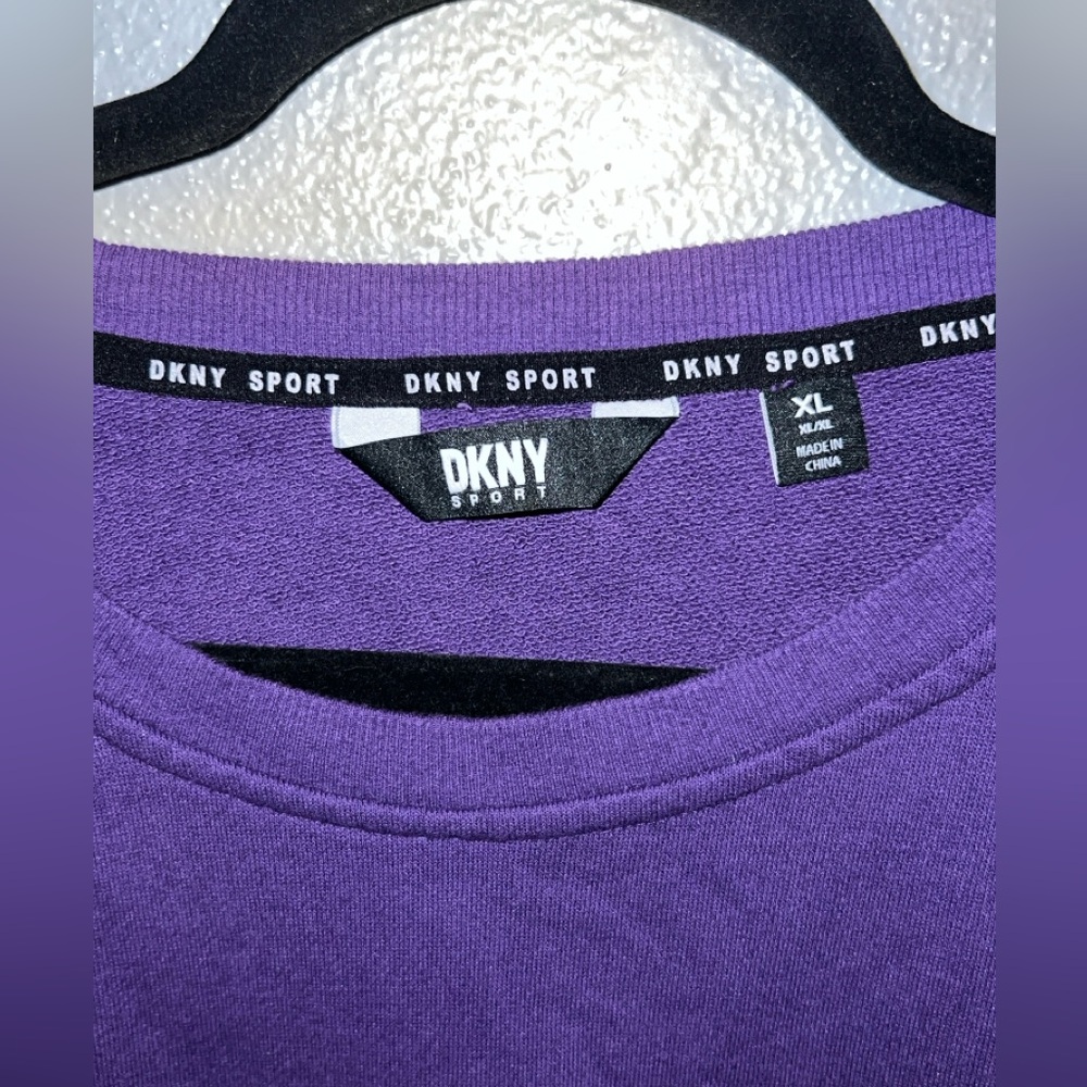Women's Phoenix Suns DKNY Sport Purple Carrie Rhinestone Pullover Sweatshirt - Picture 4 of 9